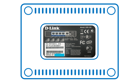 Нижняя панель роутера D-Link